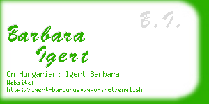 barbara igert business card